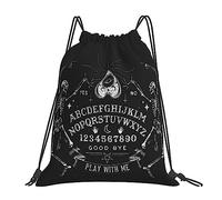 Vintage Skeleton Magic Ouija Board Drawstring Backpack Sports Gym Sack Sackpack String Bag Cinch Bag For Sport Yoga Travel Shopping Womens Mens