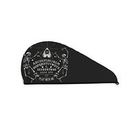Vintage Skeleton Magic Ouija Pattern Hair Towel Wrap Hair Drying Towel with Button Coral Velvet Hair Towel Dry Hair Turban Hat Bath Shower Hair Cap