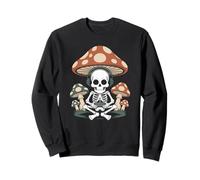 Vintage skeleton playing video games in the dark forest Sweatshirt