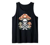 Vintage Skeleton Playing Video Games in the Dark Forest Tank Top