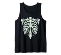 Vintage Skeleton Rib Cage Halloween Gothic Anatomy Art Tank Top