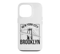 Vintage Sketch New York City Brooklyn Bridge Graphic Design Case for iPhone 13 Pro