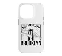 Vintage Sketch New York City Brooklyn Bridge Graphic Design Case for iPhone 14 Pro