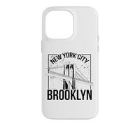 Vintage Sketch New York City Brooklyn Bridge Graphic Design Case for iPhone 14 Pro Max