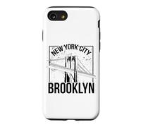 Vintage Sketch New York City Brooklyn Bridge Graphic Design Case for iPhone SE (2020) / 7/8