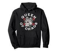 Vintage Skull Crown Design with Roses for Chaos Queens Pullover Hoodie