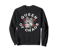 Vintage Skull Crown Design with Roses for Chaos Queens Sweatshirt