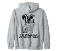 Vintage Skunk Its Garbage Can Not Garbage Cannot Retro Funny Zip Hoodie