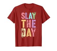 Vintage Slay The Day Competition Game Match Cheer Soccer Mom T-Shirt