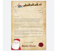 Vintage Sleigh - Personalised Official Letter from Santa Claus/Father Christmas, Perfect for Young Children, Boys, Girls, Grandchildren, Magical. Comes with Envelope