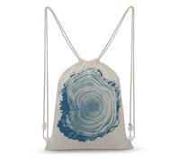 Vintage Slice of Tree with Growth Rings Drawstring Backpack Canvas String Bag Lightweight Sports Gym Bag for Men Women
