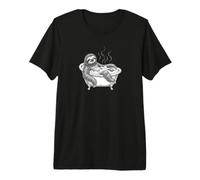 Vintage Sloth in A Bubble Bath for Women Men Kids Graphic Premium T-Shirt