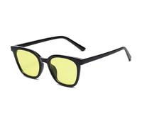 Vintage Small Frame Women Vacation Sunglasses Men Commuter Sports Polarized Sun Glasses(Yellow)