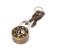 Vintage Small Round Lock with for Key Padlock Metal for Wish Lock for Bag Suitcase Luggage Book Jewelry Box
