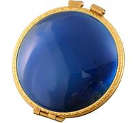 Vintage Small UFO Trench Windproof Copper/Brass Lighter, Round Kerosene Lighter, Refillable Portability Semi-Automatic Lighters, Compact Lighters Fancy Gifts for Men Women(Blue)