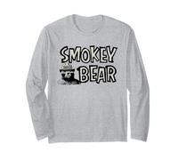 Vintage Smokey Bear Wildfire Prevention Retro Illustration Long Sleeve T-Shirt