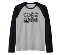 Vintage Smokey Bear Wildfire Prevention Retro Illustration Raglan Baseball Tee