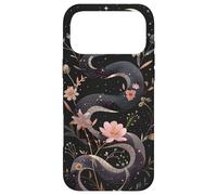 Vintage Snake Purple Flower Witchy Moon Phases Case for iPhone 17 Pro Max