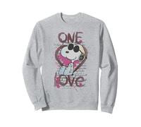Vintage Snoopy Joe Cool One Love Glitch Valentines Retro Sweatshirt