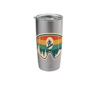 Vintage Snowboard Goggles Mountain Sunset Stainless Steel Insulated Tumbler