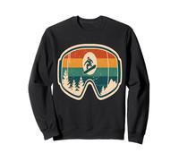 Vintage Snowboard Goggles Mountain Sunset Sweatshirt