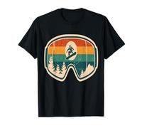 Vintage Snowboard Goggles Mountain Sunset T-Shirt