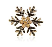Vintage Snowflake Brooch Pin for Women Girls CZ Crystal Winter Flower Lapel Pins Christmas Brooches Badges Clip Brooch Pins for Christmas Decorations Ornaments Gifts daughter mom New Year'S Eve