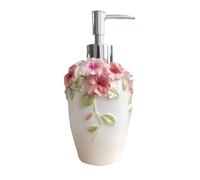Vintage Soap Dispenser, Flower Lotion Soap Dispenser with Luxury Decorative, Liquid Lotion Dispenser, Hand Lotion Dispenser(White)
