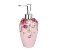 Vintage Soap Dispenser, Flower Lotion Soap Dispenser with Luxury Decorative, Liquid Lotion Dispenser, Hand Lotion Dispenser(Pink)
