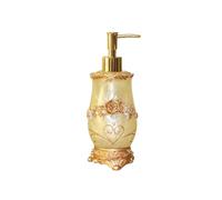 Vintage Soap Dispenser with Hydrangea Flower Decor - Resin - Antique Lotion Dispenser for Bathrooms, Kitchen Counters, Beauty Shops, Hotels(Gold)