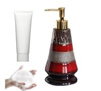 Vintage Soap Pump - Modern Porcelain Jar, Durable Refillable Jar, Smooth Elegant Texture, Timeless Chic Look | Bathroom Kitchen Dispenser for Lotion, Oil, Shower, Dressing Table, Home Decor
