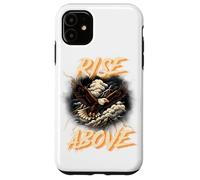 Vintage Soaring Eagle Stormy Clouds Earth Tone Nature Art Case for iPhone 11
