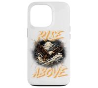 Vintage Soaring Eagle Stormy Clouds Earth Tone Nature Art Case for iPhone 13 Pro