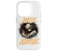 Vintage Soaring Eagle Stormy Clouds Earth Tone Nature Art Case for iPhone 14 Pro
