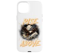 Vintage Soaring Eagle Stormy Clouds Earth Tone Nature Art Case for iPhone 15 Plus