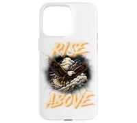 Vintage Soaring Eagle Stormy Clouds Earth Tone Nature Art Case for iPhone 15 Pro Max