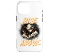 Vintage Soaring Eagle Stormy Clouds Earth Tone Nature Art Case for iPhone 16 Pro Max