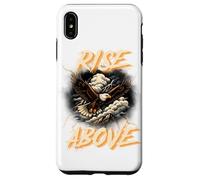 Vintage Soaring Eagle Stormy Clouds Earth Tone Nature Art Case for iPhone XS Max