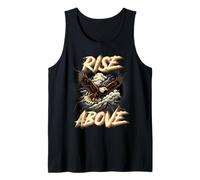 Vintage Soaring Eagle Stormy Clouds Earth Tone Nature Art Tank Top