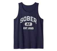 Vintage Sober AF Since 2025 AA College Est Recovery Sponsor Tank Top