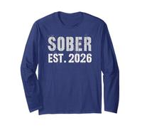 Vintage Sober Est 2026 0 Days Drinking Bruh Sarcasm Gangster Long Sleeve T-Shirt