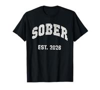 Vintage Sober Est 2026 Huge Cocktail Drinking Buddy Later T-Shirt