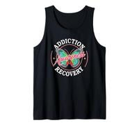 Vintage Sober Mom Addiction Recovery Awareness NA Girls Tank Top