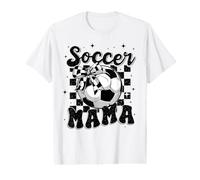 Vintage Soccer Mama Mother Mommy Preppy Soccer Game Day Mom Value Graphic T-Shirt