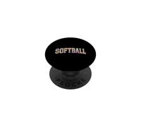 Vintage Softball Patchwork Softball Player Teenage Girls PopSockets Adhesive PopGrip