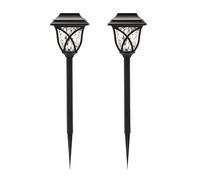 Vintage Solar Pathway Lights, LED Solar Lamp Post Light Waterproof, Decorative Ground Stake Lighting for Patio, Garden, Lawn, Backyard, Pathway, Driveway