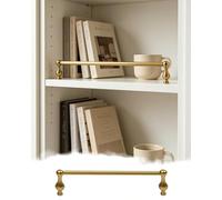 Vintage Solid Brass Shelf Guard Rail for Open Cabinets Handcrafted Home Decor Adjustable 840 inches Perfect for Enhancing Classic Interiors