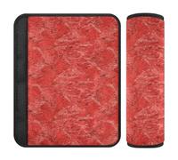 Vintage Solid Color Grain Red 2 Pack Padded seat Belt Cover Release Stress to Your Neck and Shoulders for Bag accesorios para carro