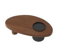 Vintage Solid Wood Coffee Table with Tray - Chic Storage Center Table for Living Room & Office, Thick Legs, Stable & Heavy-Duty (Brown, 120x73x34cm)