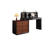 Vintage Solid Wood Dressing Table Set - Chic French Corner ty with Storage Cabinet Easy Assembly Elegant Home Decor for Bedroom and Makeup Lovers